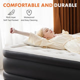 AirRise — Self-Inflating Air Mattress with Built-In Pump, Double Height & Non-Slip Bottom (Holds 660lbs)