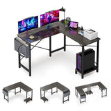 CornerCraft — L-Shaped Office Desk with CPU Stand & Storage Bag