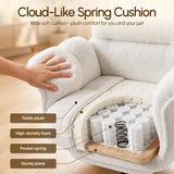 CoziDesk — Oversized Teddy Fleece Reclining Office Chair with Footrest