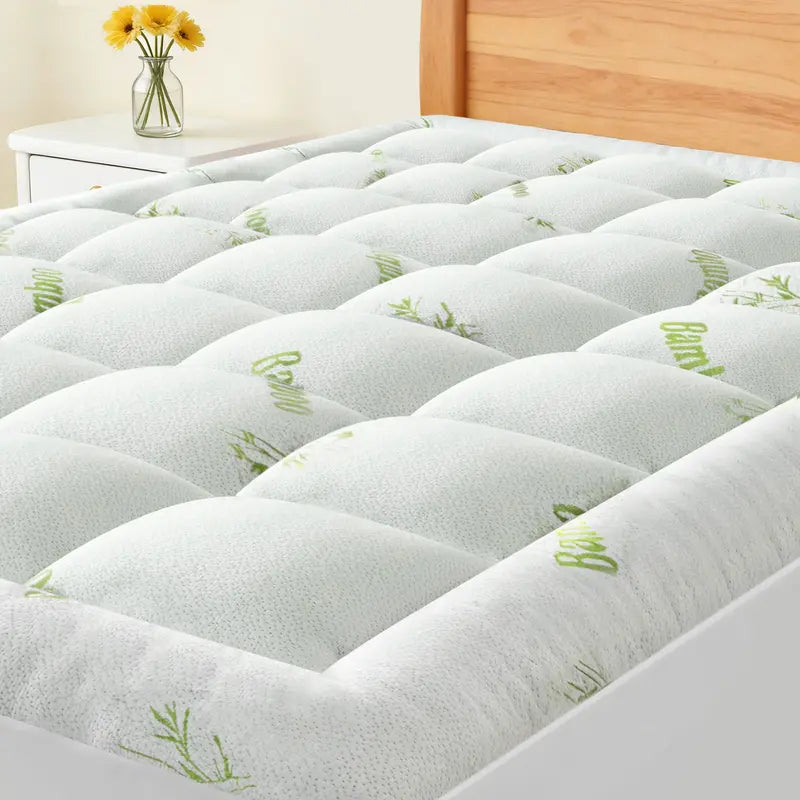CloudNest — Cooling Bamboo Fiber Mattress Topper with Ergonomic Body Support