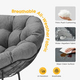 NestRock — Oversized Egg Rocking Chair with 5.5" Thick Cushion (Holds 450lbs)