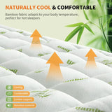 CloudNest — Cooling Bamboo Fiber Mattress Topper with Ergonomic Body Support