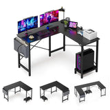 CornerCraft — L-Shaped Office Desk with CPU Stand & Storage Bag