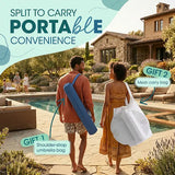 PoolBar — Floating Pool Umbrella with Built-In Bar, 6 Cup Holders & Phone Stand (Shade + Drinks in One)
