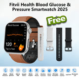 FitVII® GT5 Pro Max All-in-one Health Watch With Blood Pressure + EKG + Heart Rate + Temperature + Stress + Exercise + Blood Oxygen + Sleep + Uric Acid + Blood Fat Monitoring 2026-9 Colors with Gift Straps