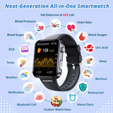 FitVII®  PulseMax Fall Detection Watch With Blood Glucose+Blood Presssure Monitoring+Calls -🎁Free Straps