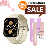 FitVII® GT5 Pro Max All-in-one Health Watch With Blood Pressure + EKG + Heart Rate + Temperature + Stress + Exercise + Blood Oxygen + Sleep + Uric Acid + Blood Fat Monitoring 2026-9 Colors with Gift Straps