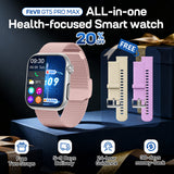 FitVII® GT5 Pro Max All-in-one Health Watch With Blood Pressure + EKG + Heart Rate + Temperature + Stress + Exercise + Blood Oxygen + Sleep + Uric Acid + Blood Fat Monitoring 2026-9 Colors with Gift Straps