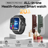 FitVII® GT5 Pro Max All-in-one Health Watch With Blood Pressure + EKG + Heart Rate + Temperature + Stress + Exercise + Blood Oxygen + Sleep + Uric Acid + Blood Fat Monitoring 2026-9 Colors with Gift Straps
