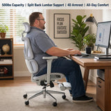Airo — Adjustable High-Back Mesh Executive Chair with Leg Rest