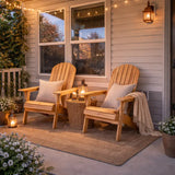 TimberSeat — Set of 2 Solid Wood Folding Adirondack Chairs (Weather-Resistant, 300lb Capacity)