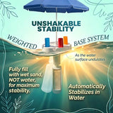 PoolBar — Floating Pool Umbrella with Built-In Bar, 6 Cup Holders & Phone Stand (Shade + Drinks in One)