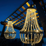 LumeVine — Solar Crystal Chandelier for Garden & Patio (28")