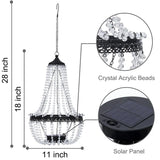 LumeVine — Solar Crystal Chandelier for Garden & Patio (28")