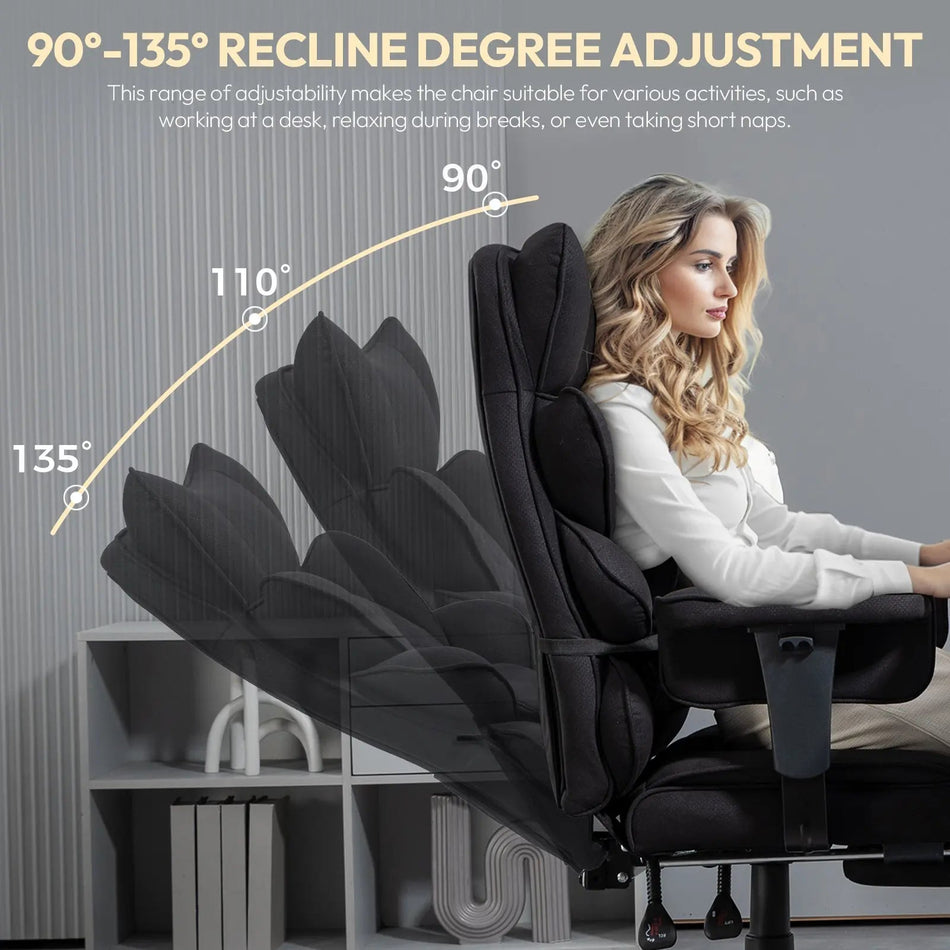 CurveThrone — Big & Tall Ergonomic Office Chair with Pocket Spring Lumbar Support