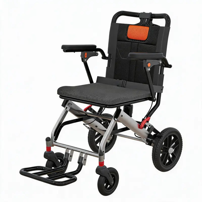 LiteRide — Foldable Transport Wheelchair with Aviation Aluminum Frame