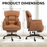 NestChair — Oversized Reclining Cross-Legged Office Chair with Footrest & Pocket Spring Seat