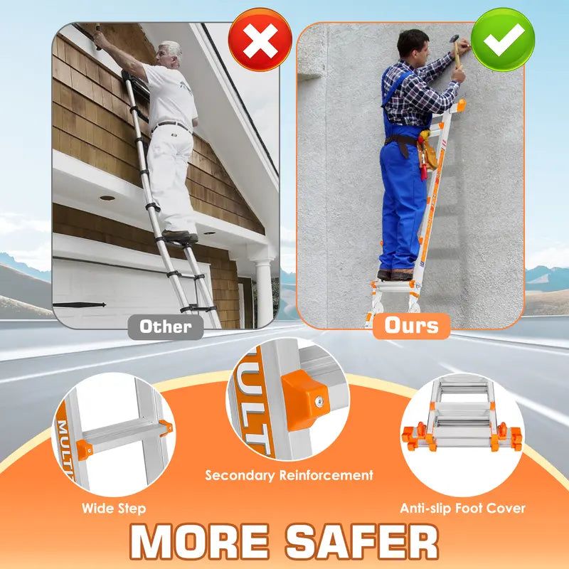 ClimbFlex — 20.5ft Telescoping Ladder with 330lb Capacity