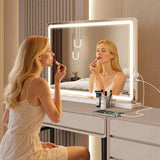 GlowFrame — Hollywood LED Vanity Mirror with 3 Color Modes & Dimmer Control