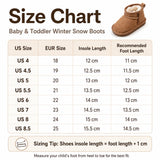 Baby & Toddler Winter Snow Boots – Warm Plush-Lined Mini Boots in Brown & Black