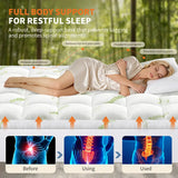 CloudNest — Cooling Bamboo Fiber Mattress Topper with Ergonomic Body Support