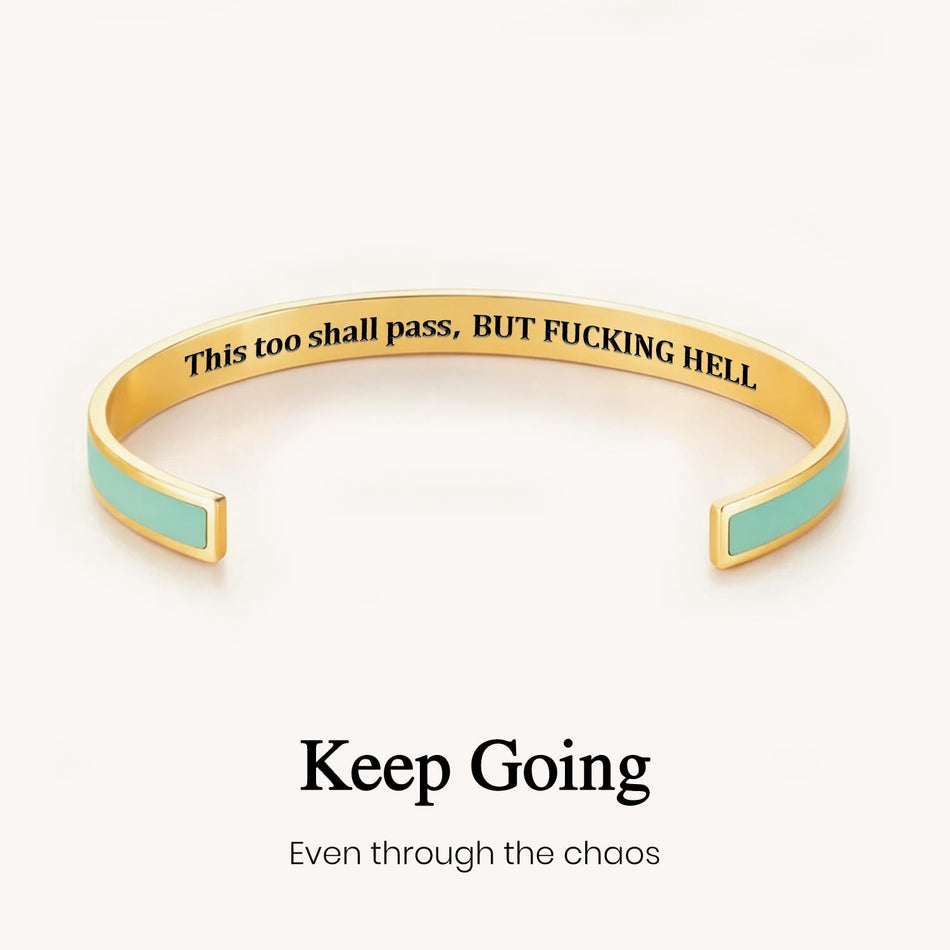This Too Shall Pass Color Cuff Bracelet