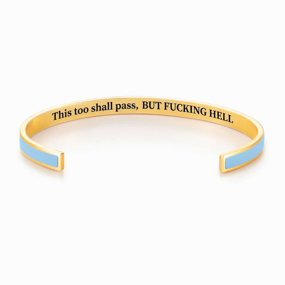 This Too Shall Pass Color Cuff Bracelet