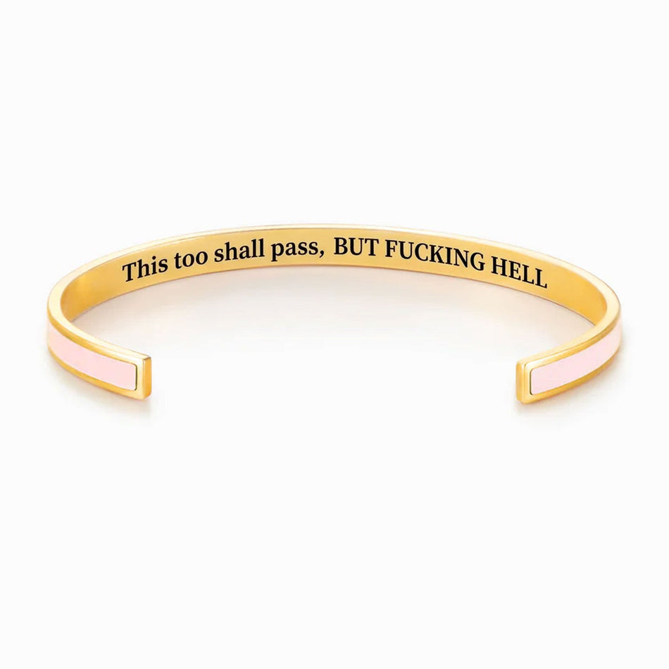 This Too Shall Pass Color Cuff Bracelet