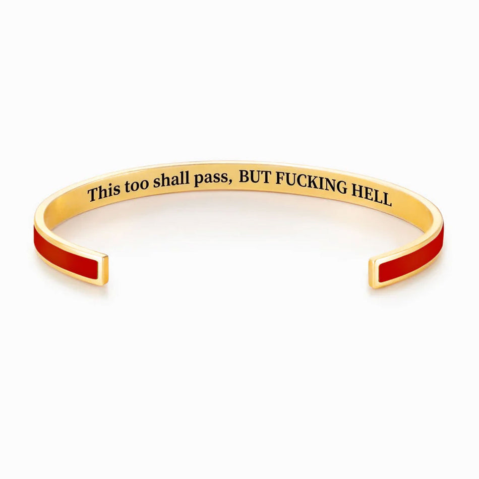 This Too Shall Pass Color Cuff Bracelet
