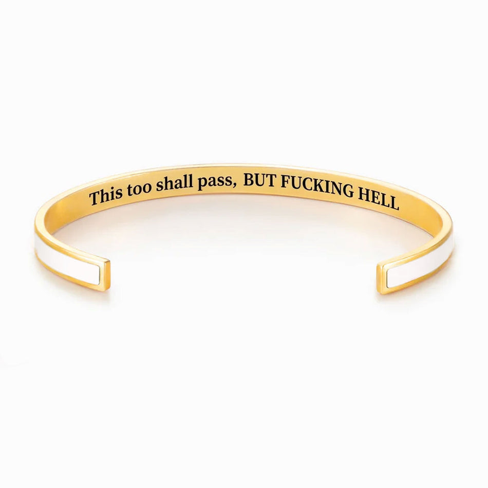 This Too Shall Pass Color Cuff Bracelet