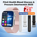FitVII® GT5 Pro Max All-in-one Health Watch With Blood Pressure + EKG + Heart Rate + Temperature + Stress + Exercise + Blood Oxygen + Sleep + Uric Acid + Blood Fat Monitoring 2026-9 Colors with Gift Straps