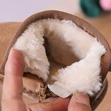 Baby & Toddler Winter Snow Boots – Warm Plush-Lined Mini Boots in Brown & Black