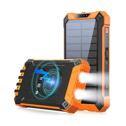 Waterproof Outdoor Solar Power Bank - 30000mAh