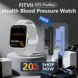 FitVII® GT5 Pro Max All-in-one Health Watch With Blood Pressure + EKG + Heart Rate + Temperature + Stress + Exercise + Blood Oxygen + Sleep + Uric Acid + Blood Fat Monitoring 2026-9 Colors with Gift Straps