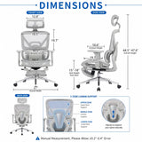 Airo — Adjustable High-Back Mesh Executive Chair with Leg Rest