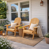 TimberSeat — Set of 2 Solid Wood Folding Adirondack Chairs (Weather-Resistant, 300lb Capacity)