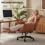 NestChair — Oversized Reclining Cross-Legged Office Chair with Footrest & Pocket Spring Seat