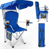 ShadeMate — Folding Outdoor Chair with Built-In Adjustable Sun Canopy & Dual Cup Holders