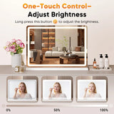 GlowFrame — Hollywood LED Vanity Mirror with 3 Color Modes & Dimmer Control
