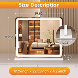 GlowFrame — Hollywood LED Vanity Mirror with 3 Color Modes & Dimmer Control