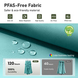 SolarSpan — 15ft Double-Sided Patio Umbrella with Solar LED Lights & Weighted Base Included