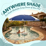 PoolBar — Floating Pool Umbrella with Built-In Bar, 6 Cup Holders & Phone Stand (Shade + Drinks in One)