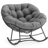 NestRock — Oversized Egg Rocking Chair with 5.5" Thick Cushion (Holds 450lbs)