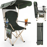 ShadeMate — Folding Outdoor Chair with Built-In Adjustable Sun Canopy & Dual Cup Holders