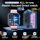 FitVII® GT5 Pro Max All-in-one Health Watch With Blood Pressure + EKG + Heart Rate + Temperature + Stress + Exercise + Blood Oxygen + Sleep + Uric Acid + Blood Fat Monitoring 2026-9 Colors with Gift Straps