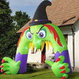 12FT Halloween Inflatable Archway with LED Lights – Large Outdoor Witch Yard Decoration